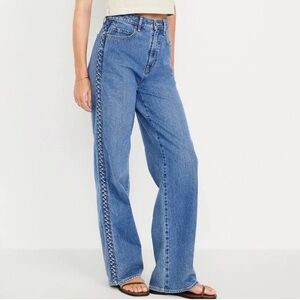 Sky Hi Wide Leg jeans with braid